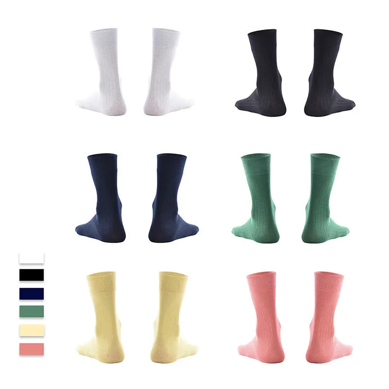 Candy Color Breathable Crew Socks(6 Pairs)