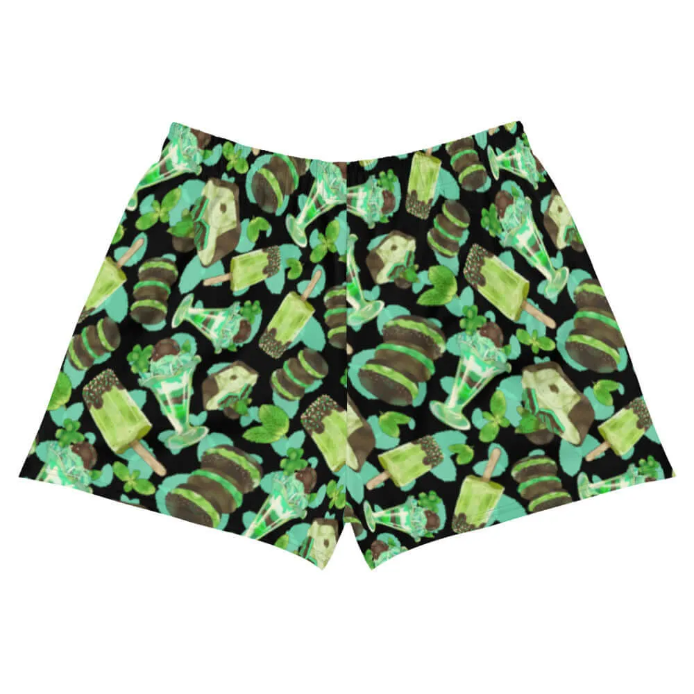 Choco Mint Athletic Short Shorts