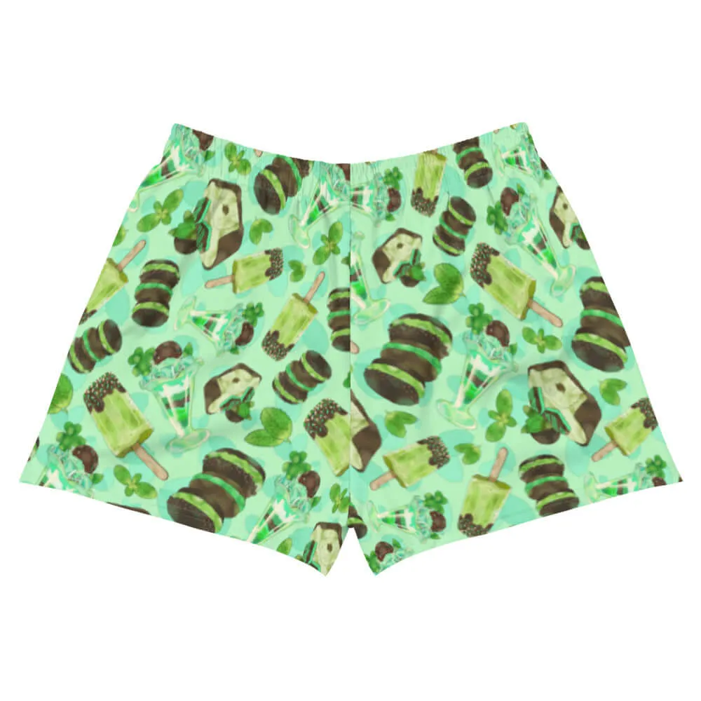 Choco Mint Athletic Short Shorts