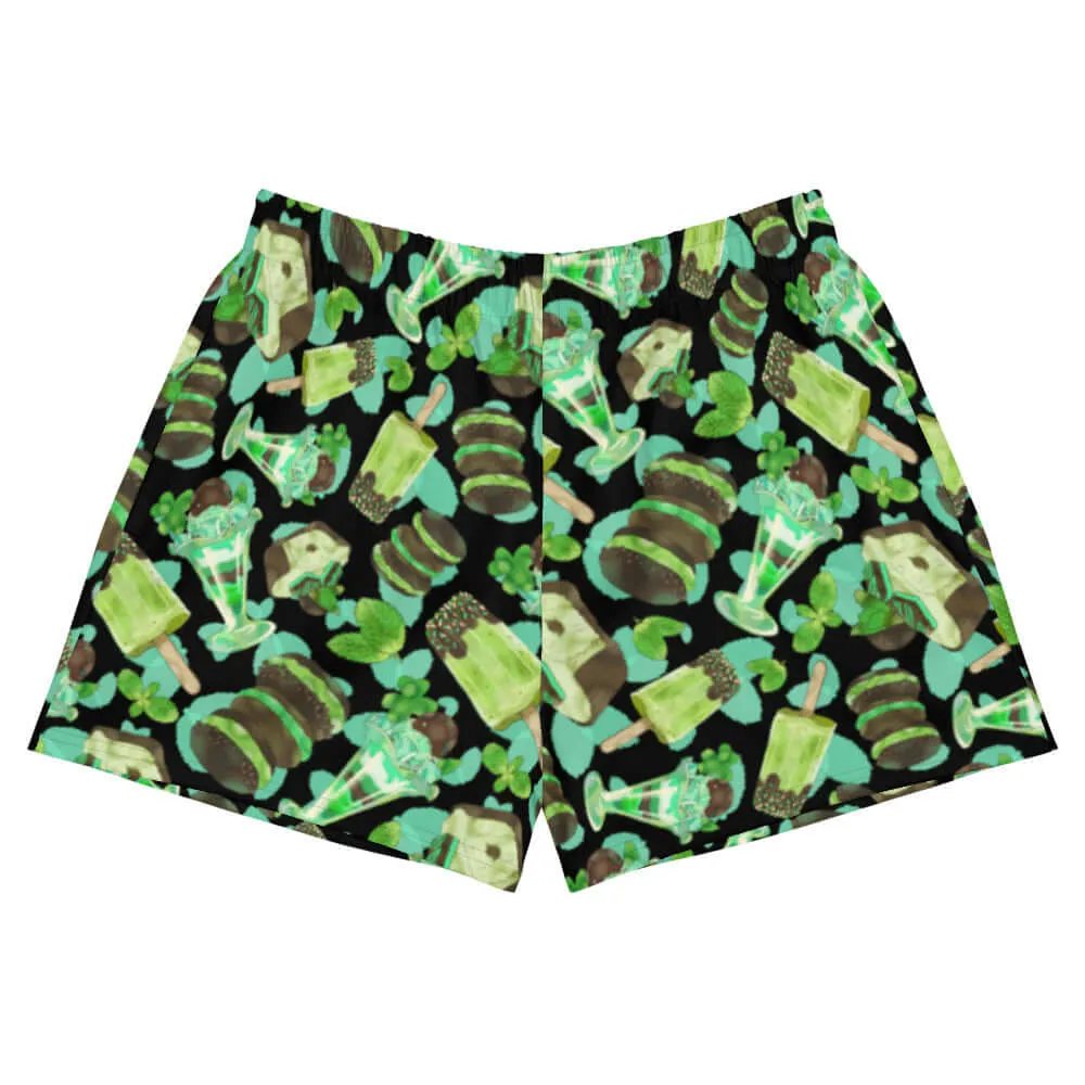 Choco Mint Athletic Short Shorts