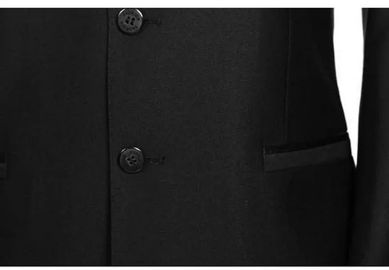 Men's Suit | Blazer With Mandarin Collar & Pants | Plus Size