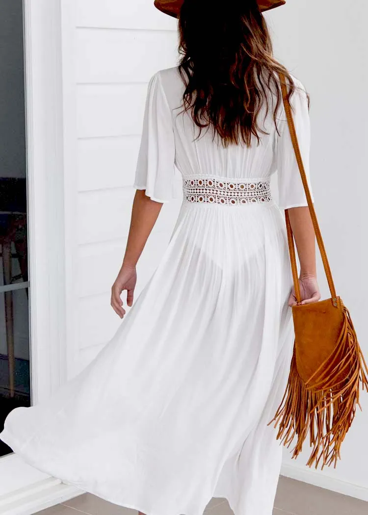 Plus Size Beach Long Dress Bikini Cover Up