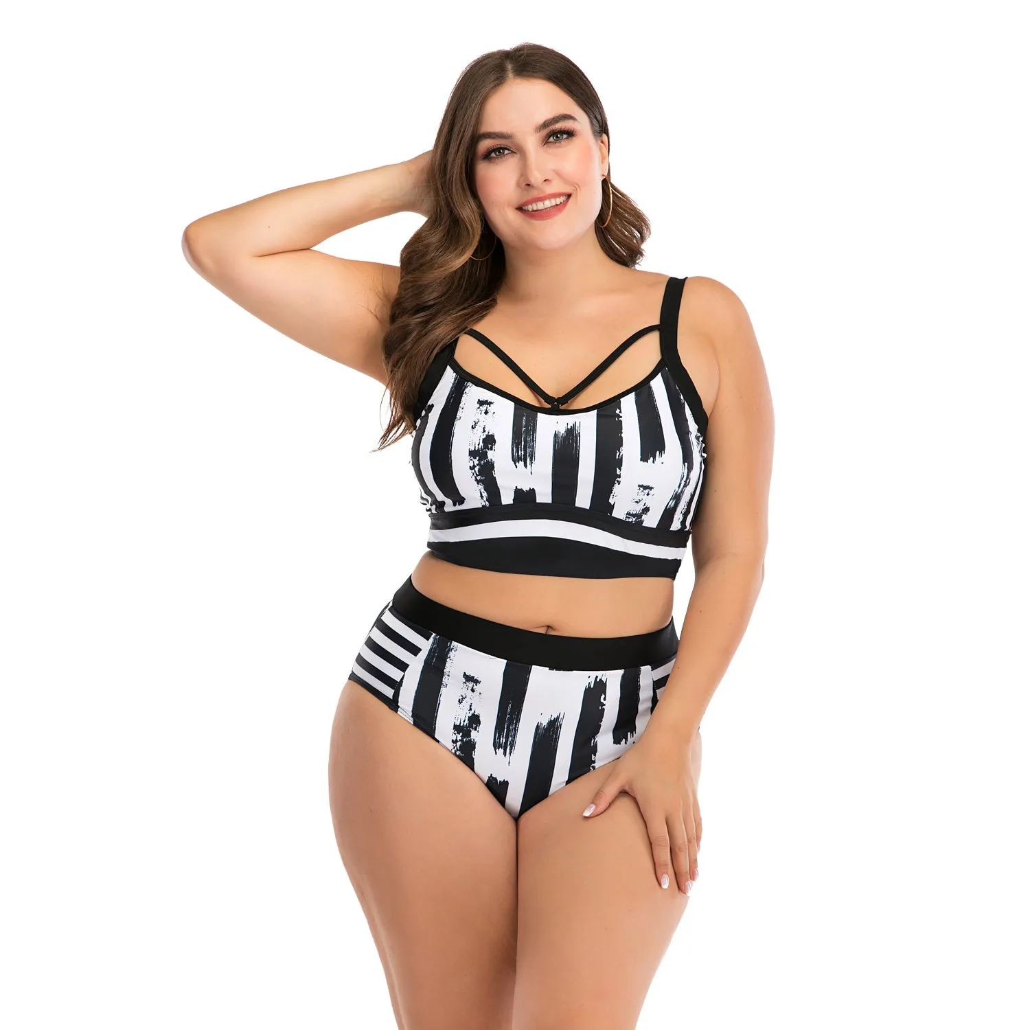 Plus Size Bikini for Women Push Up High Waisted Swimsuits