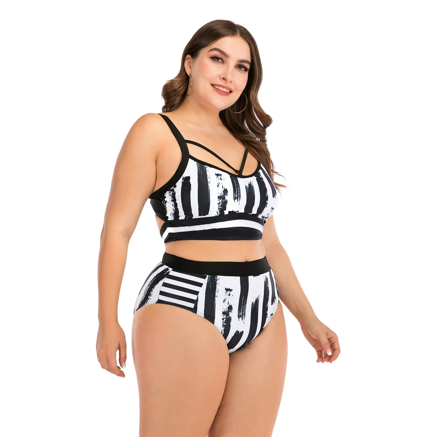 Plus Size Bikini for Women Push Up High Waisted Swimsuits