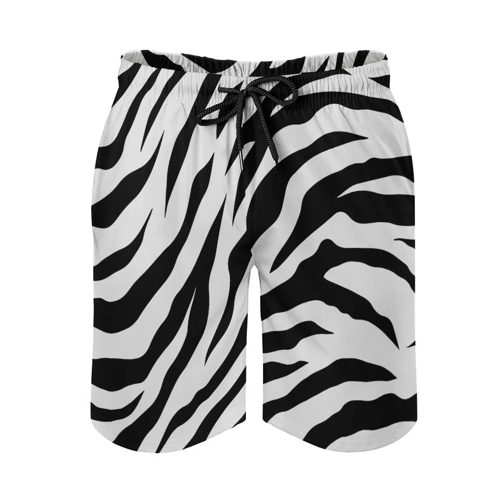 Zebra Striped Casual Beach Shorts