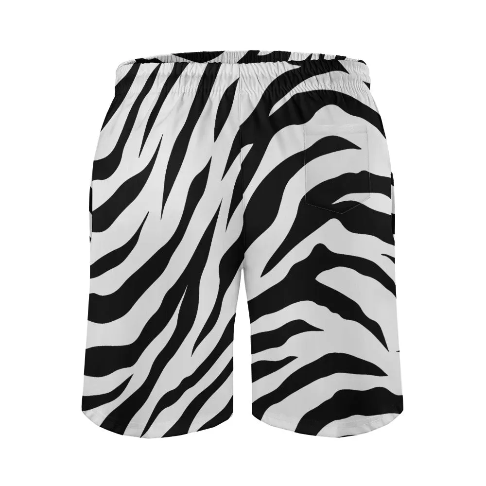 Zebra Striped Casual Beach Shorts